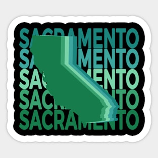 Sacramento California Green Repeat Sticker